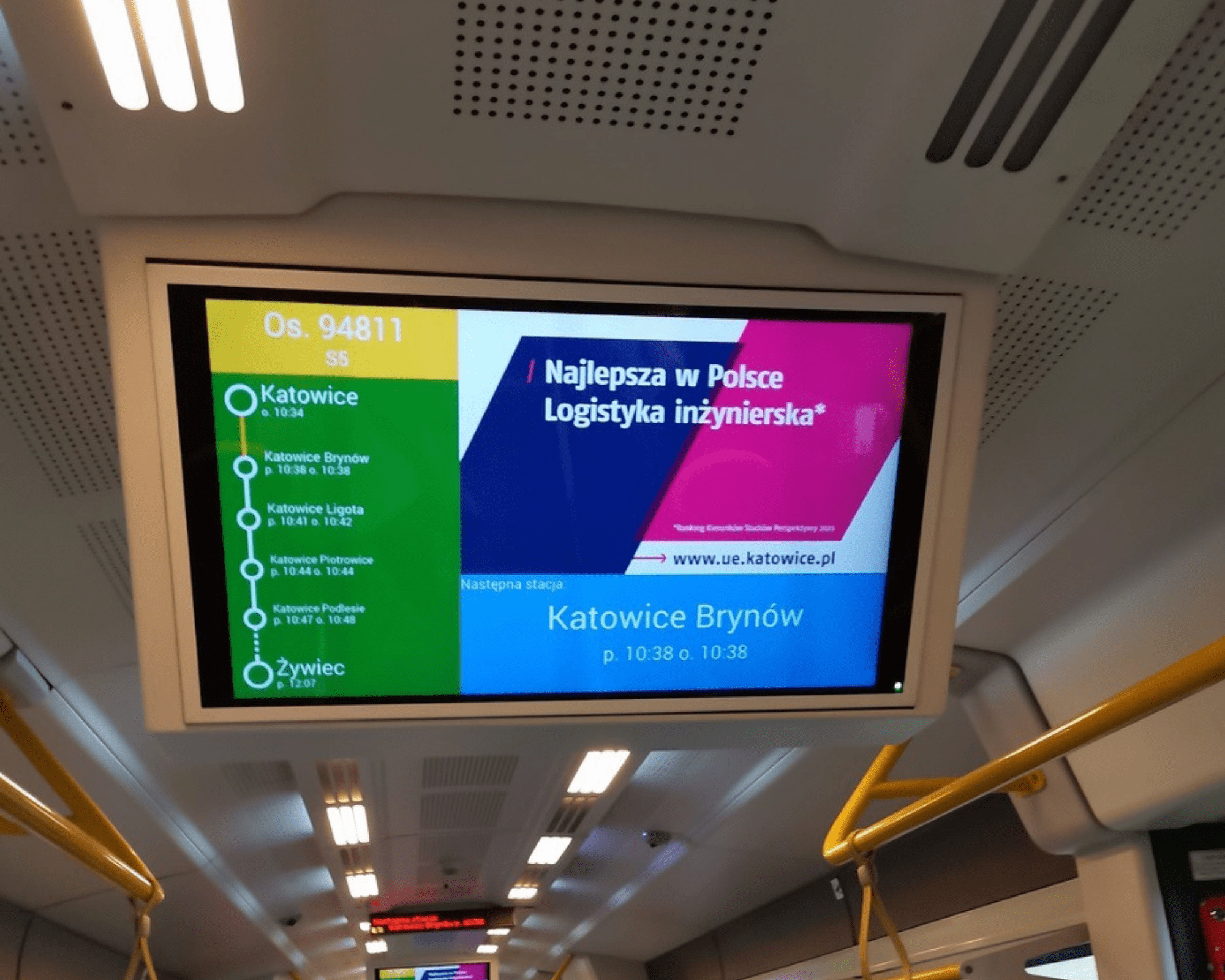 reklama w pociągach