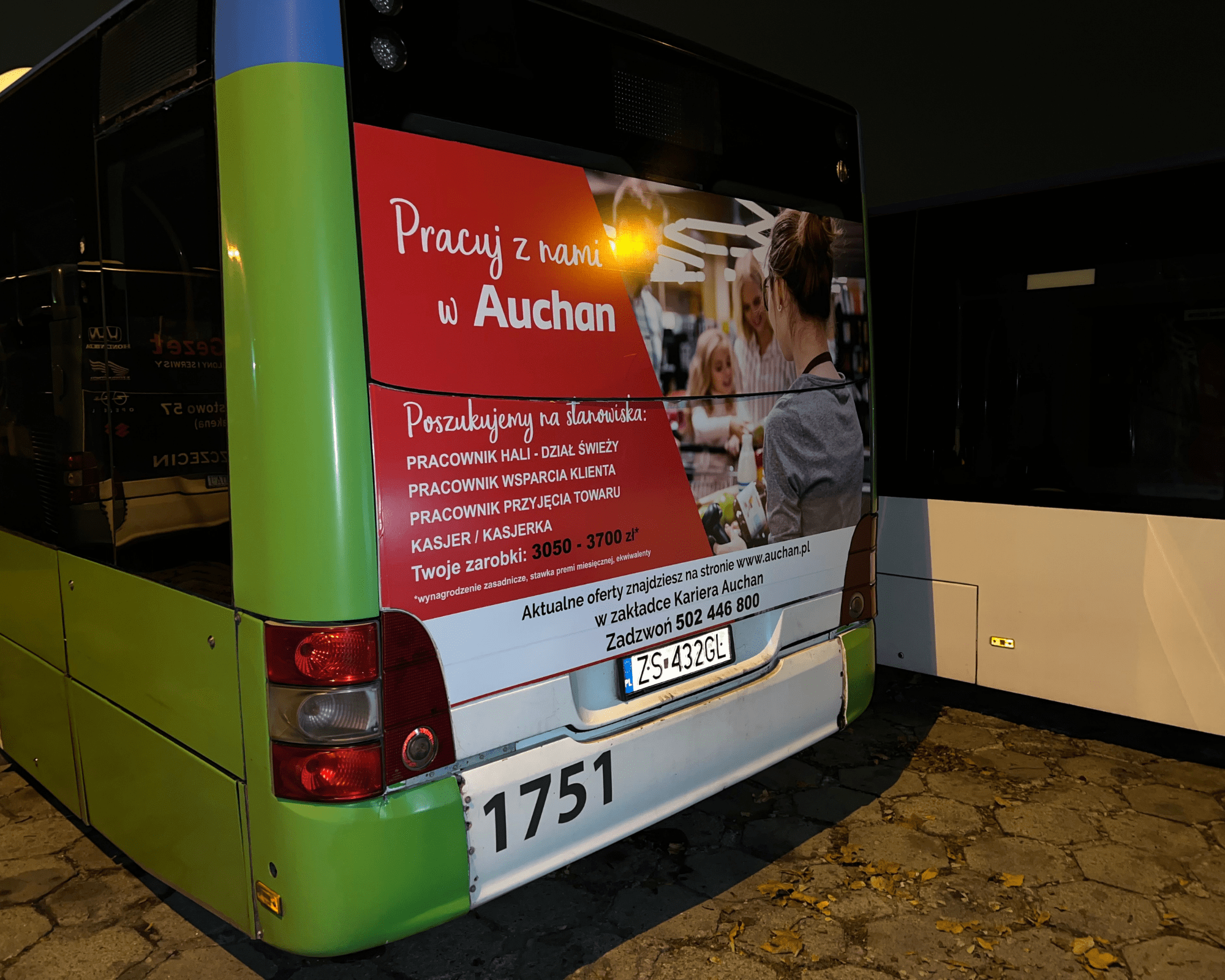 Reklama na autobusie Poznań
