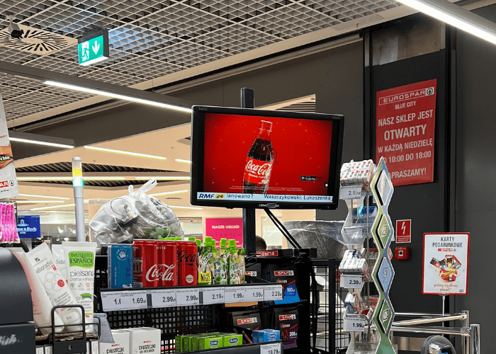 Reklama w supermarketach eurospar